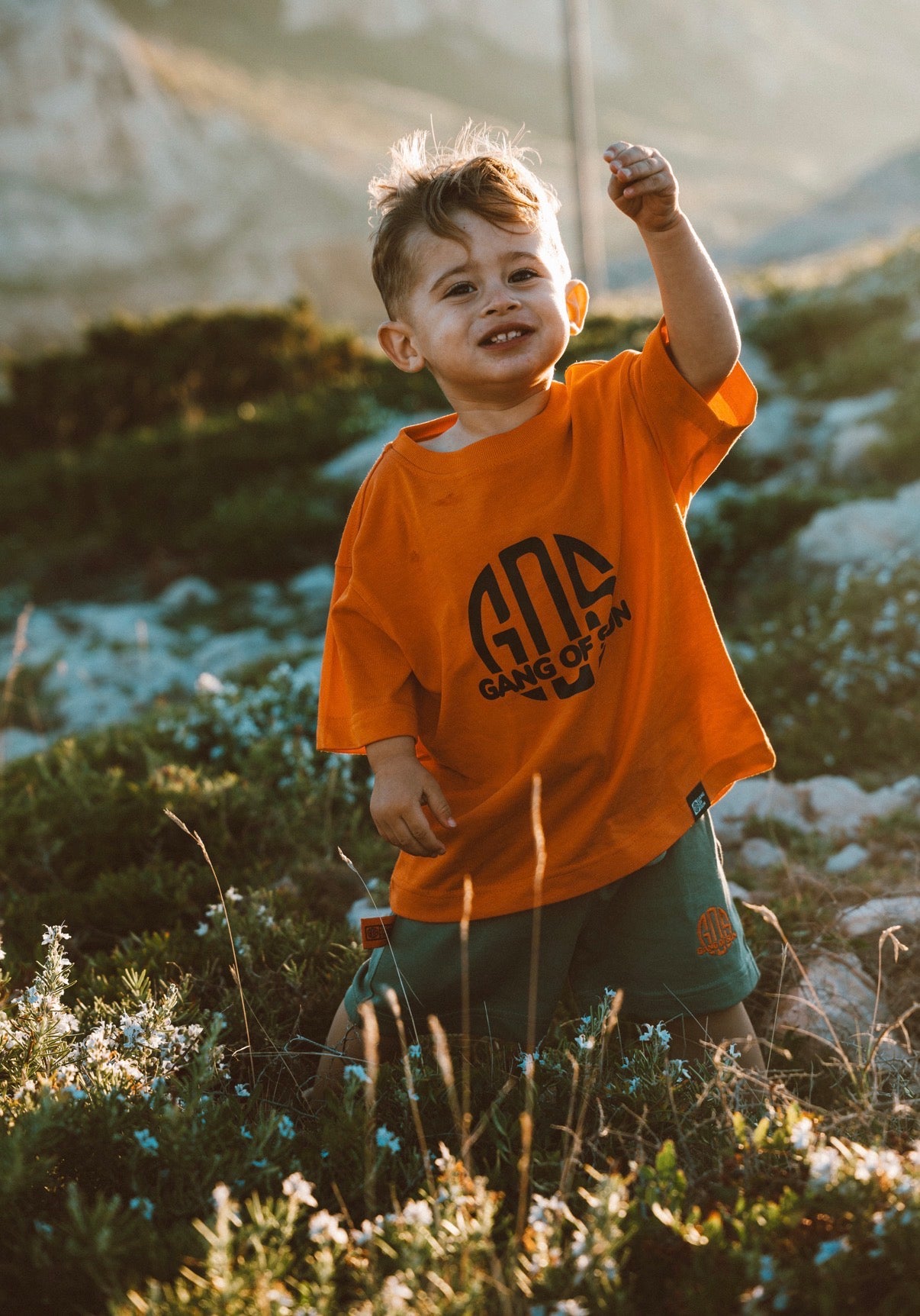 T-Shirt orange avec logo