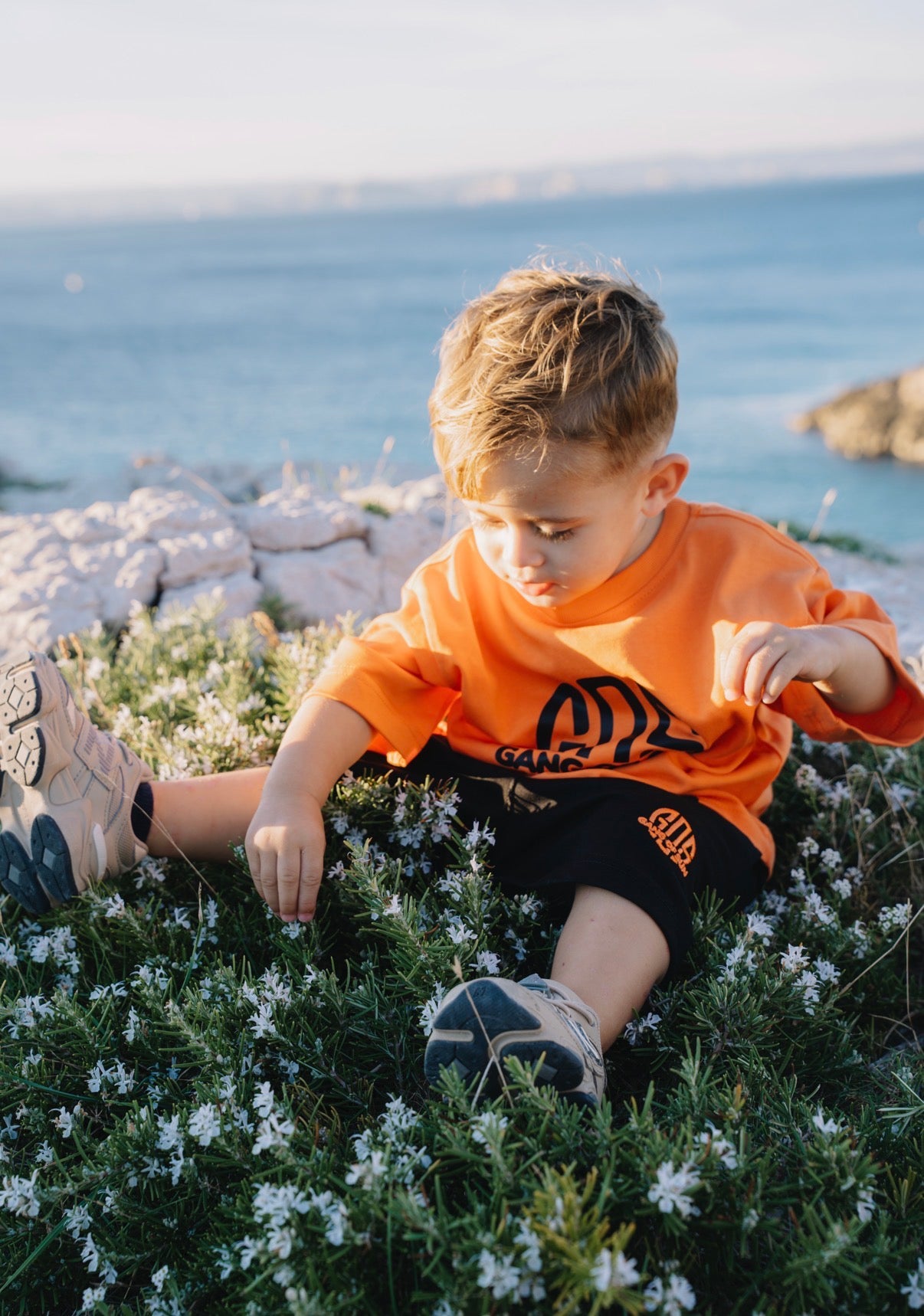 T-Shirt orange avec logo