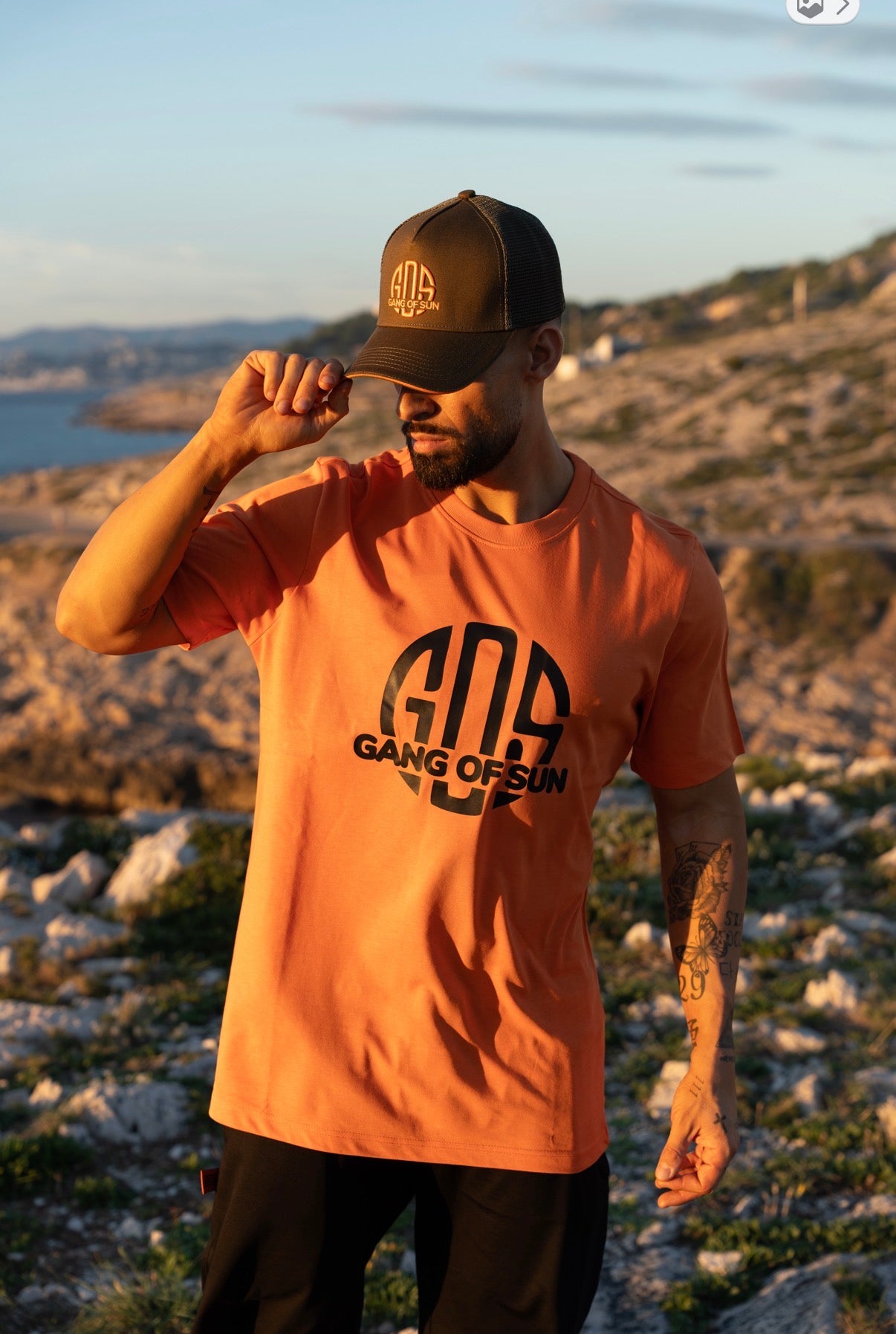 T-Shirt orange avec logo